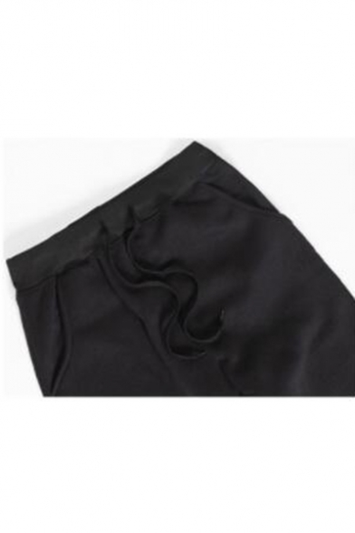 Men's Unique Simple Letter NY Printed Drawstring Waist Casual Cotton Sweatpants
