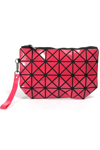 Hot Fashion Geometric Diamond Pattern Patent Leather Clutch Bag 24.5*16 CM