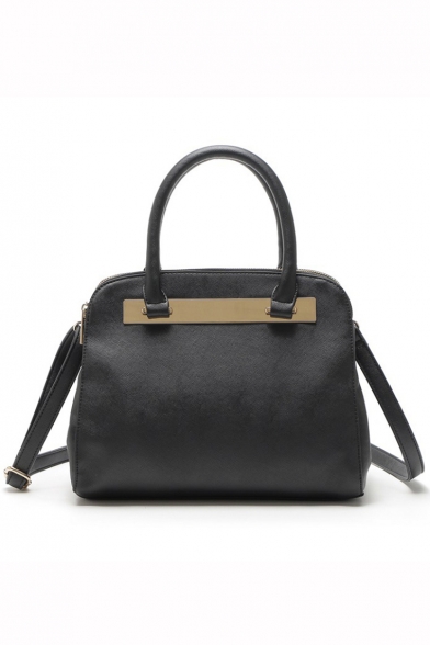 Minimalist Solid Color Black Crossbody Shoulder Bag Handbag for Women 30*14.5*26.5 CM