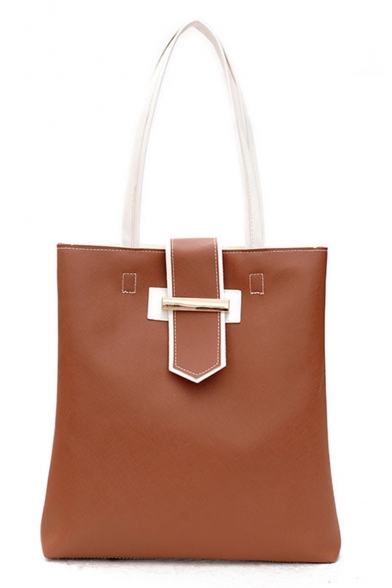 Popular Plain Buckle Embellishment Shoulder Bag for School 33*5*31 CM