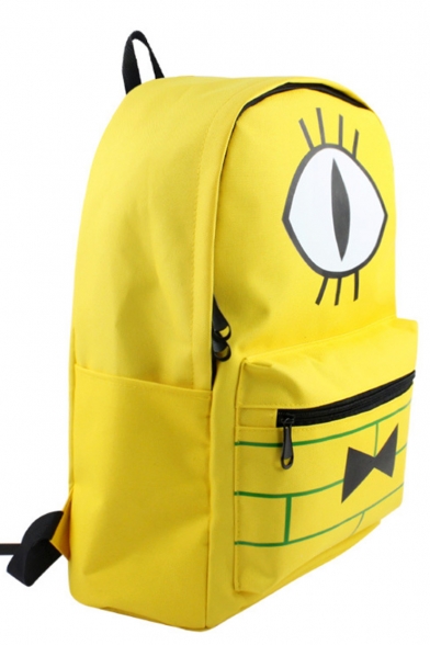Cute Cartoon Cosplay Printed Large Capacity Yellow School Bag Backpack