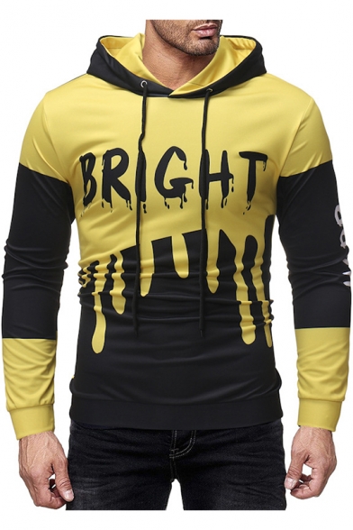 mens black and yellow hoodie