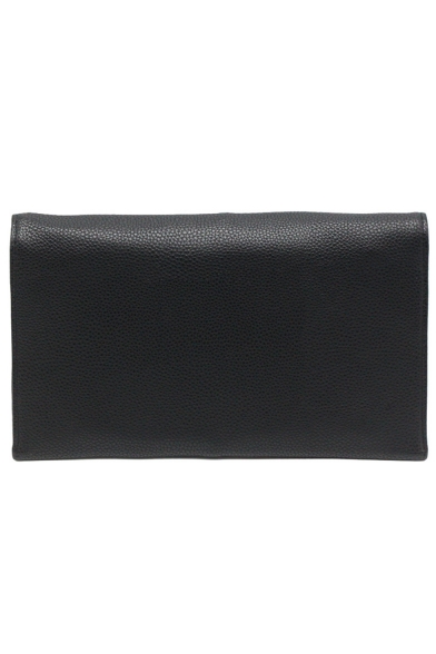 Fashion Color Block PU Leather Crossbody Clutch Pursue Envelope Bag 30*8 CM