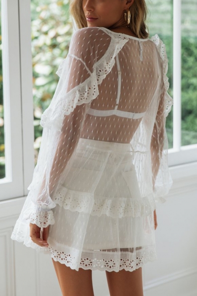 lace and mesh dress