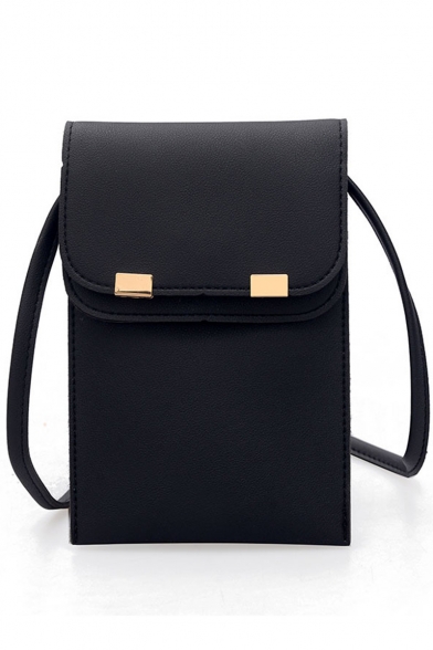 Simple Fashion Solid Color Crossbody Phone Purse with Long Strap 13*2*20 CM