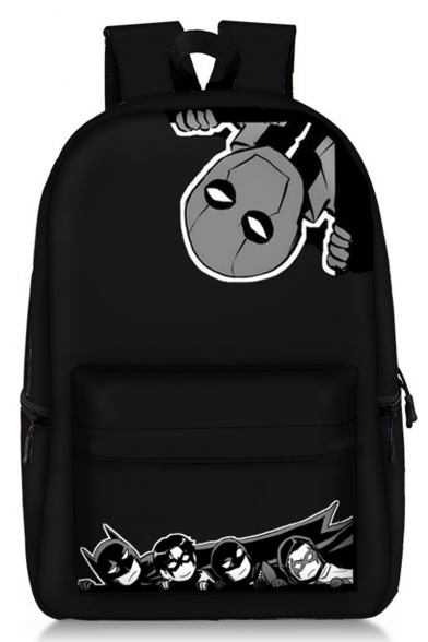Hot Fashion Figure Printed Large Capacity Black School Bag Backpack 28*14*47 CM