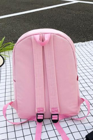 Popular Transparent Patchwork Solid Color Canvas School Bag Backpack 29*12*40 CM
