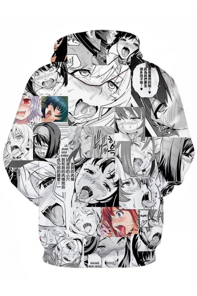 Reviews For 3d Comic Ahegao Figure Letter Printed Black And White Long 