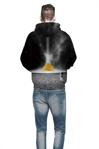 black pyramid astronaut hoodie