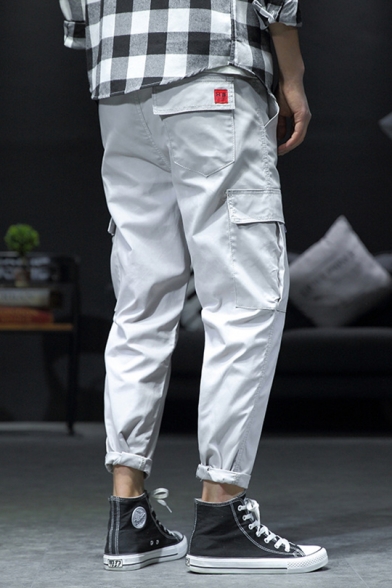 light grey cargo trousers