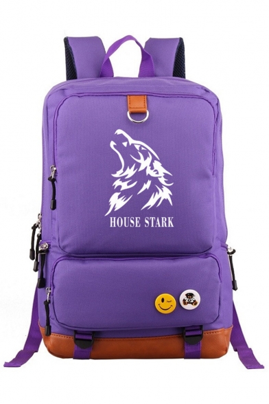 Hot Fashion Wolf Letter HOUSE STARK Printed Laptop Bag School Backpack 29*13*44 CM