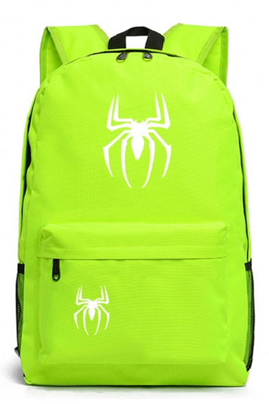 Popular Fashion Spider Printed Sports Bag School Backpack with Zipper 31*14*45 CM