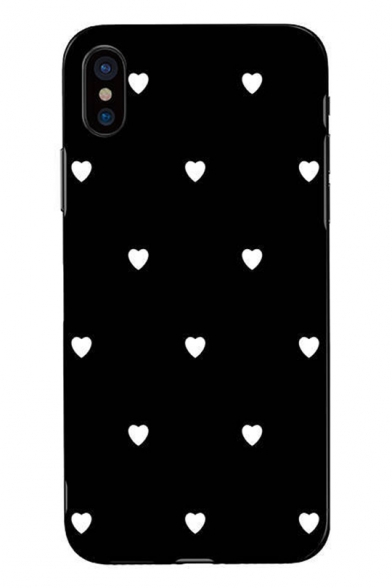 Cute Allover Heart Printed Shatter-Assistant Glass Mobile Phone Case for iPhone