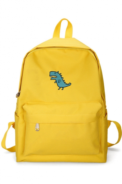 Cute Cartoon Dinosaur Print Canvas School Bag Backpack 21*17*10 CM