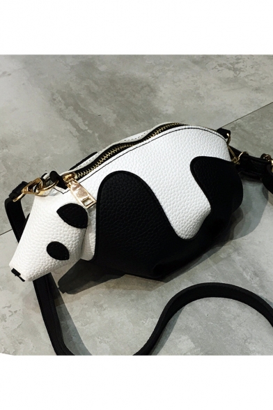 Cute Panda Shape Black and White Crossbody Shoulder Bag 24*12*11 CM