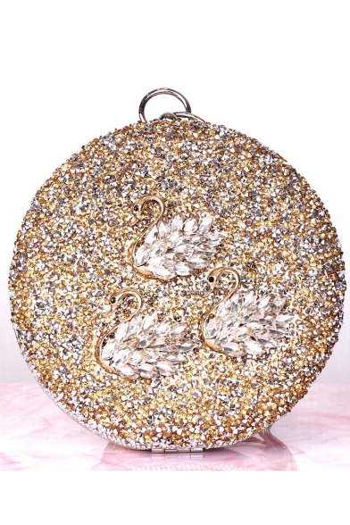 gold round clutch