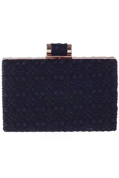 Fashion Solid Color Hollow-out Lace Evening Clutch Bag for Women 18.5*10.8*3.5 CM