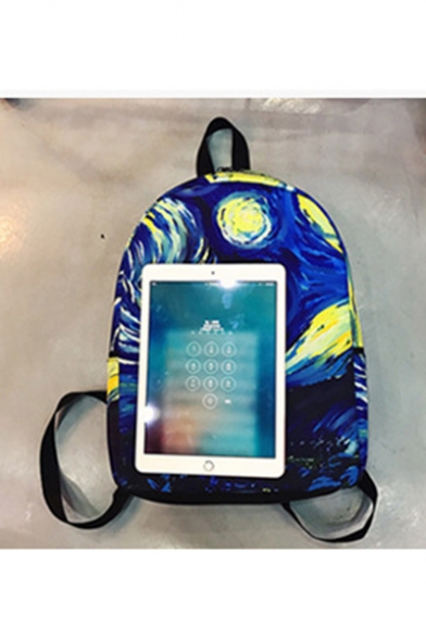 Popular Fashion Starry Sky Printed Zipper School Bag Backpack 29*11*40 CM