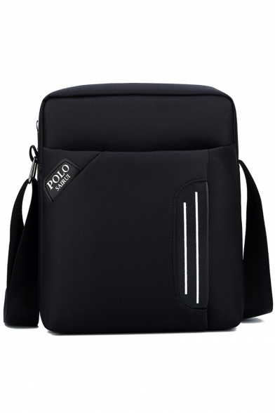 Simple Fashion Stripe Letter Printed Large Capacity Oxford Cloth Crossbody Shoulder Laptop Bag 21*5.5*24 CM