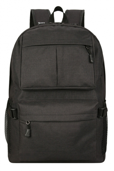 New Big Capacity Solid Color Nylon Multifunction Laptop Backpack School Bookbag 46*30*12 CM