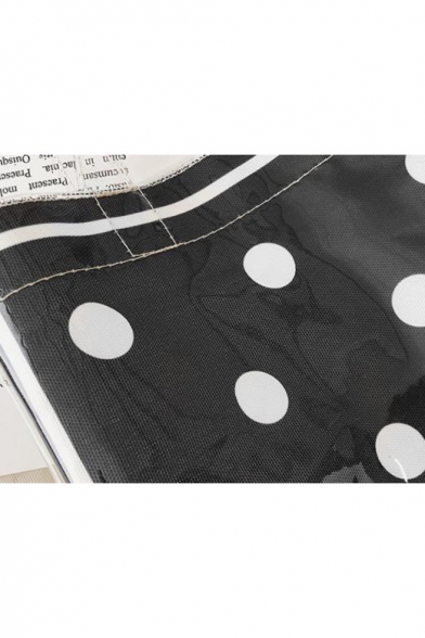 New Trendy Polka Dot Printed Transparent Shoulder Bag 30*34*1 CM
