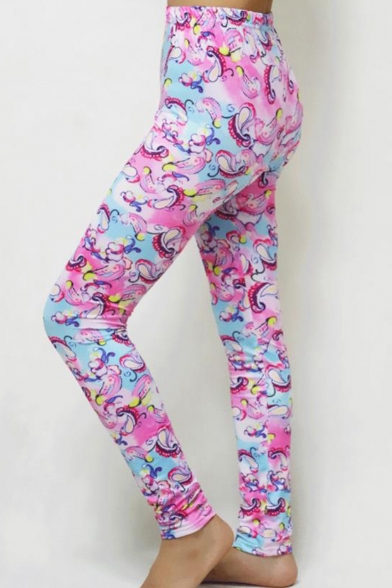 Hot Stylish Multi Color Print Elastic Waist Stretch Skinny Fitted Pants Leggings