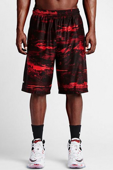 New Fashion Popular Camouflage Printed Zipped Pocket Elastic Waist Loose Fit Casual Quick-drying Basketball Shorts
