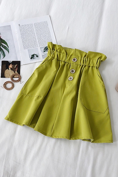 button paperbag skirt