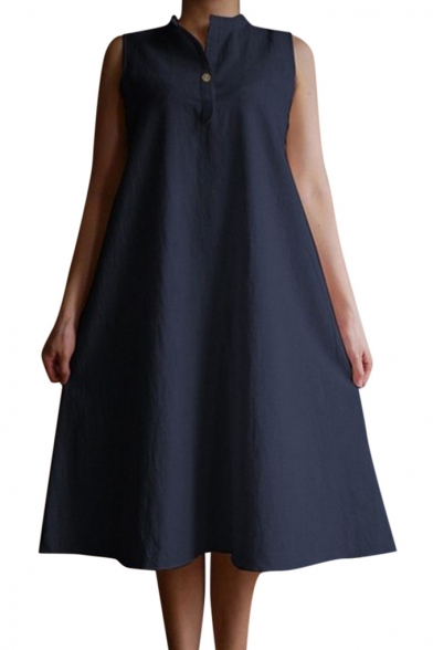 linen swing dress