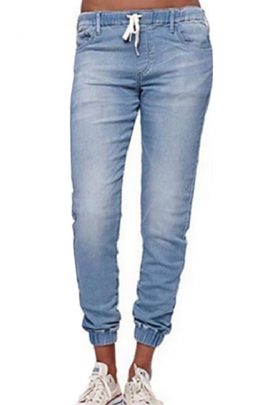 womens jeans with elastic cuffs
