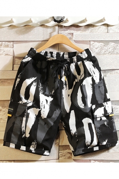 Men's Summer Trendy Camouflage Printed Drawstring Waist Casual Thin Relaxed Shorts
