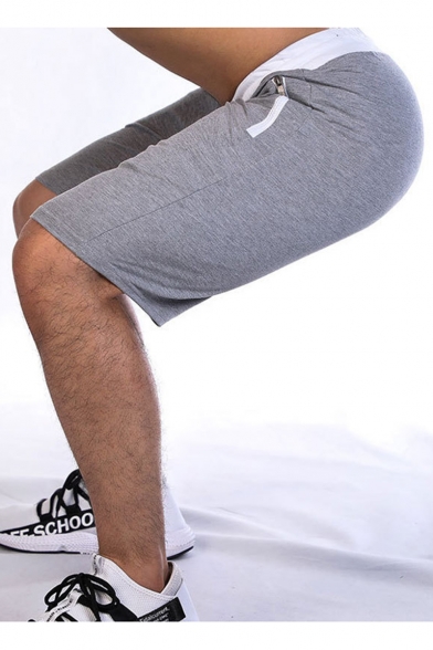 Popular Fashion Smiley Face Print Drawstring Waist Cotton Sweat Shorts for Men