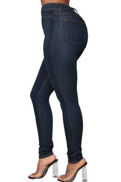 navy blue jeans for ladies