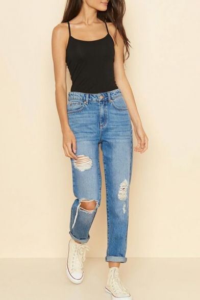 vintage ripped mom jeans
