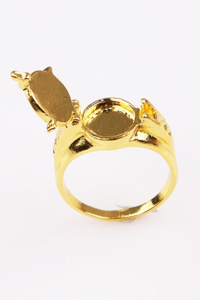Cool Unique Flash Logo Stylish Cover Gold Ring