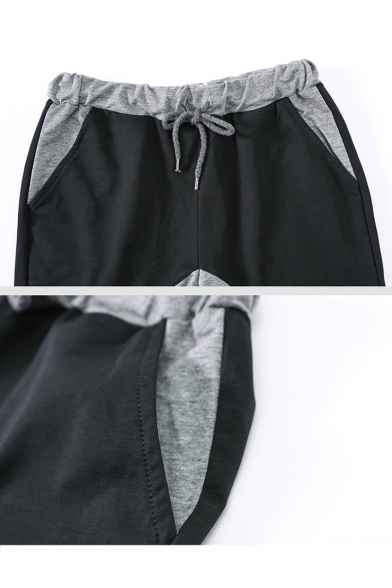 Men's New Fashion Colorblock Drawstring Waist Casual Comfortable Cotton Sweatpants