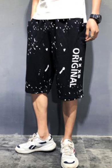 Men's Summer New Stylish Letter ORIGINAL Printed Loose Fit Casual Cotton Sweat Shorts