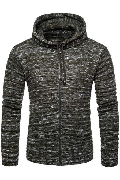 mens knitted zip up hoodie