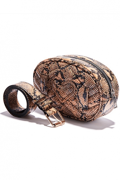Stylish Snakeskin Pattern Wavy Sewing Thread Belt Purse Chest Bag 20*14 CM