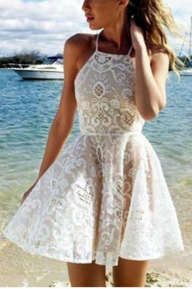 white a line summer dress