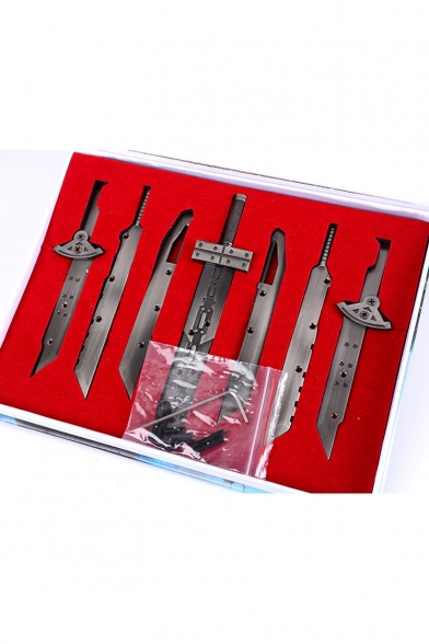 Hot Popular Comic Model Alloy Detachable Weapon Knife Seven-Piece for Gift