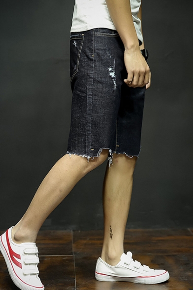 black cut off jean shorts mens