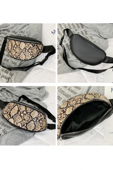 snakeskin waist bag