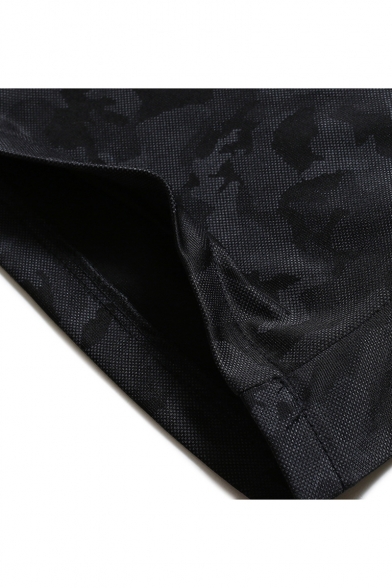 Cool Fashion Camouflage Pattern Drawstring Waist Casual Polyester Sport Sweat Shorts