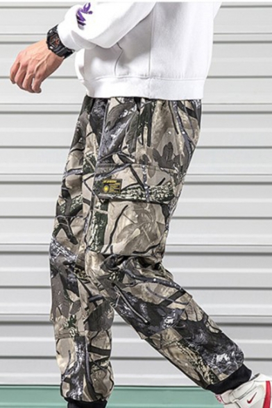 Stylish Camouflage Pattern Multi-pocket Design Casual Cargo Pants