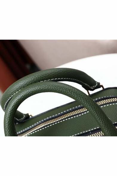 Women's Fashion Sequined Heart Patched Zipper Crossbody Satchel Handbag 22*10*17 CM