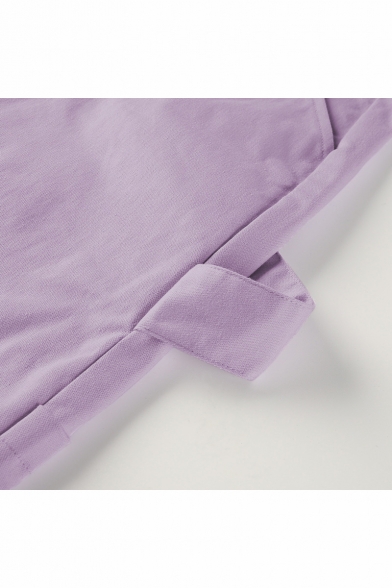 Cool Street Stylish Purple High Waist Multi Pocket Straps Holiday Cargo Pants