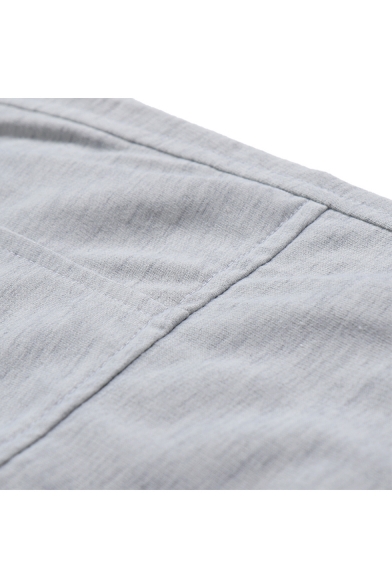Men's New Fashion Contrast Zipped Pocket Drawstring Waist Casual Slim Cotton Sweatpants Pencil Pants