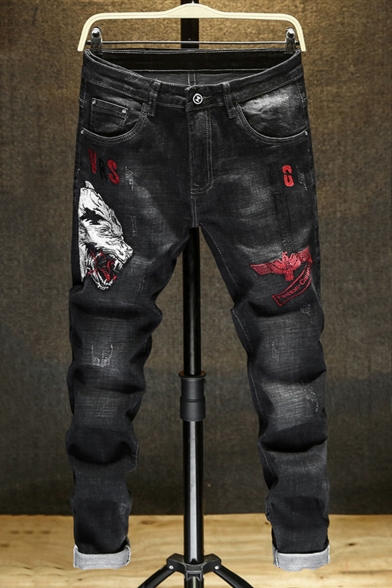 leopard print mens jeans