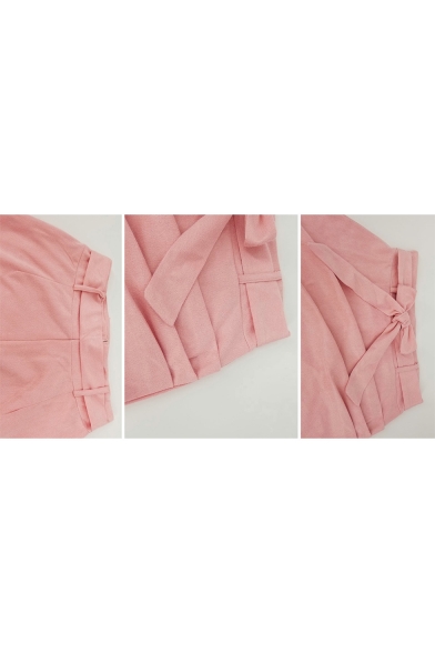 Summer Womens Hot Popular Bow-Tied Waist Plain Crossover Mini Bodycon Skirt